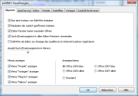 Einstellungen von Edit4Win, Rnder, Tastenkrzel usw.